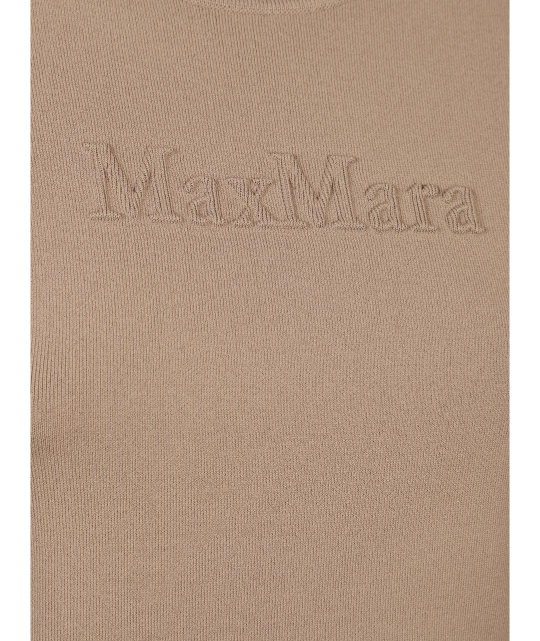 MAX MARA Коричневая футболка, фото 2