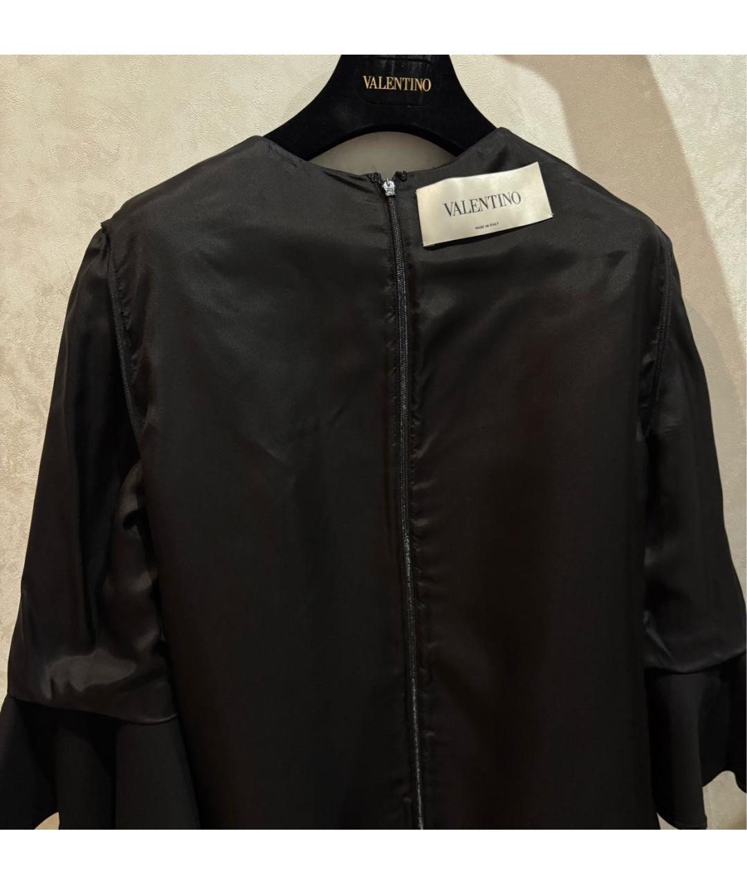 VALENTINO Черное шерстяное повседневное платье, фото 3