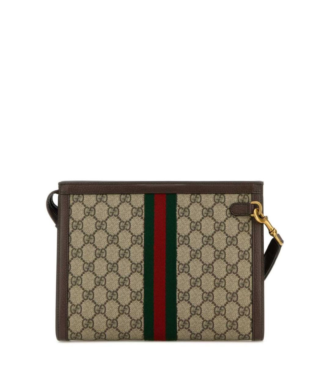 GUCCI Бежевая тканевая папка для документов, фото 5