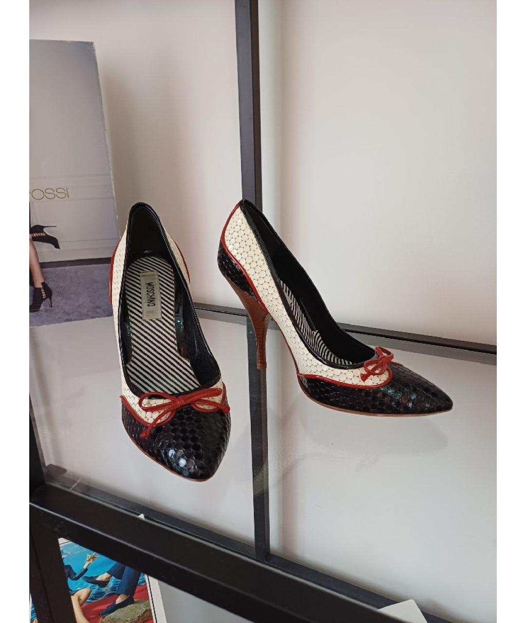 MOSCHINO Мульти кожаные туфли, фото 4