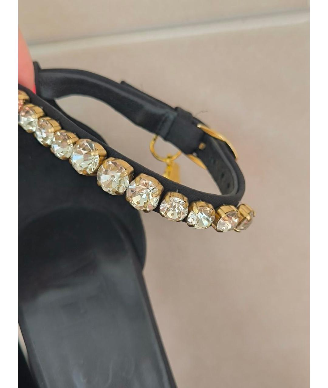 VERSACE Черные текстильные туфли, фото 9