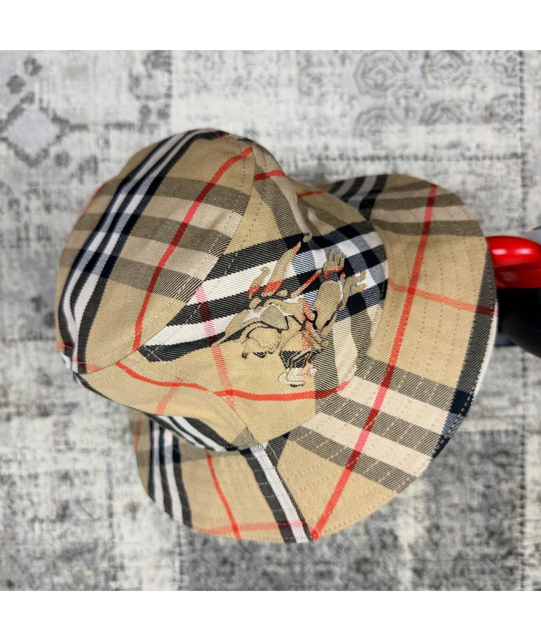 BURBERRY Бежевая хлопковая шляпа, фото 2