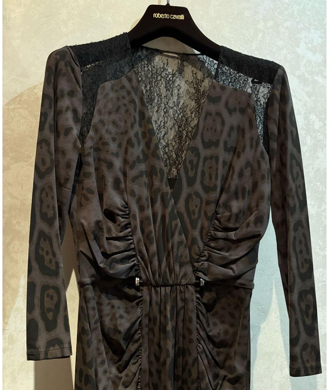 ROBERTO CAVALLI Мульти полиамидовое вечернее платье, фото 4