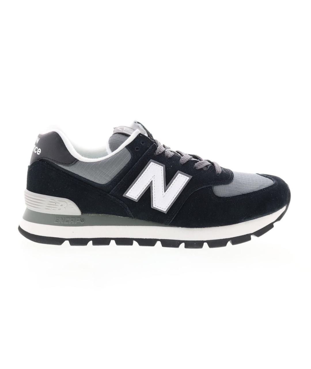 NEW BALANCE Черные замшевые низкие кроссовки / кеды, фото 8