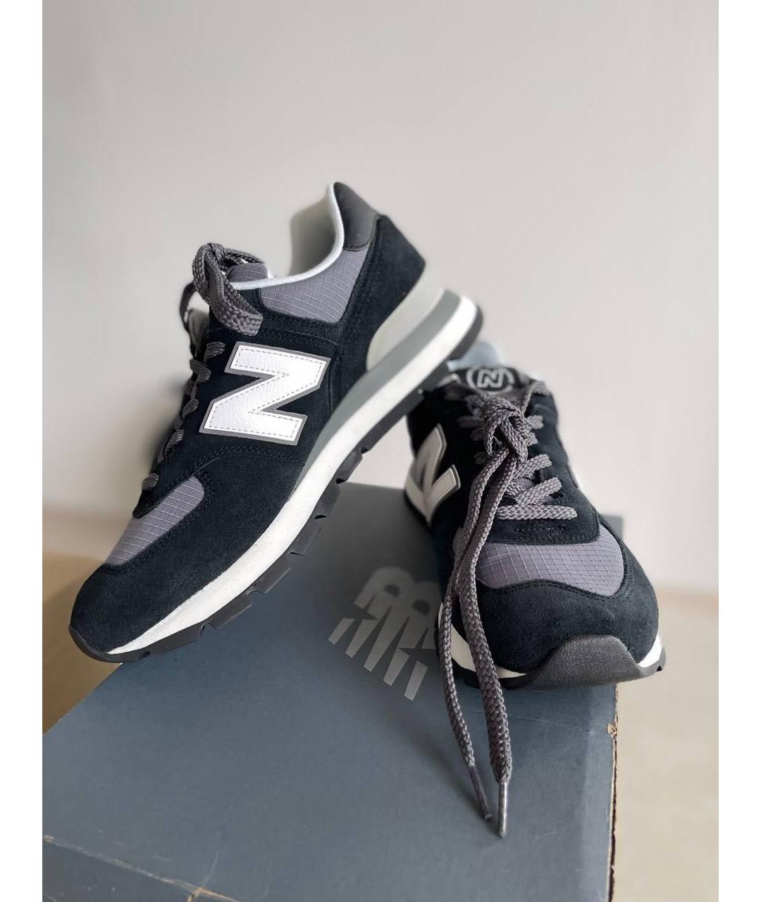 NEW BALANCE Черные замшевые низкие кроссовки / кеды, фото 5