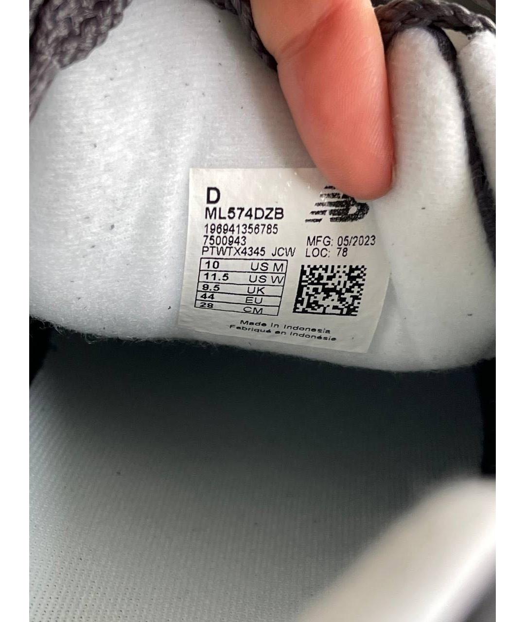 NEW BALANCE Черные замшевые низкие кроссовки / кеды, фото 3