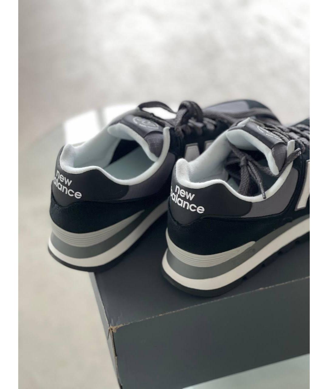 NEW BALANCE Черные замшевые низкие кроссовки / кеды, фото 6