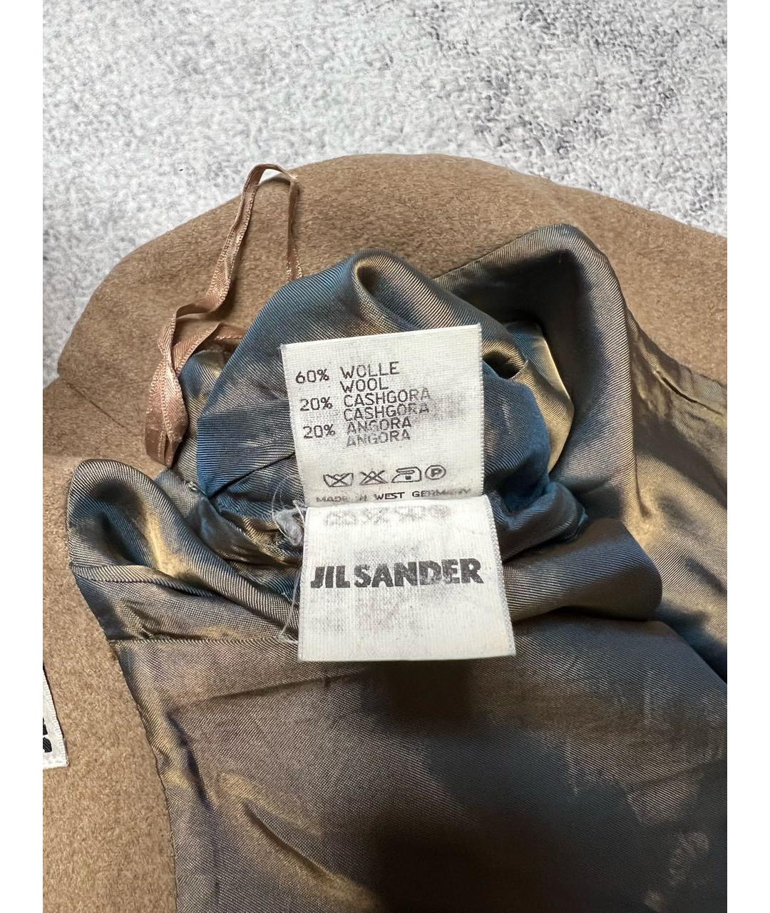 JIL SANDER Коричневая кашемировая юбка миди, фото 7