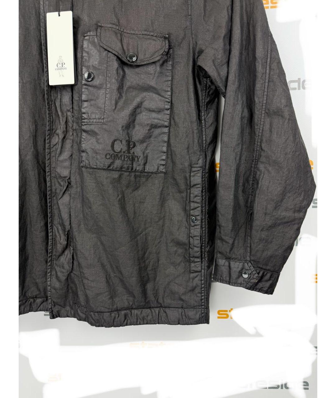 CP COMPANY Черная льняная куртка, фото 3