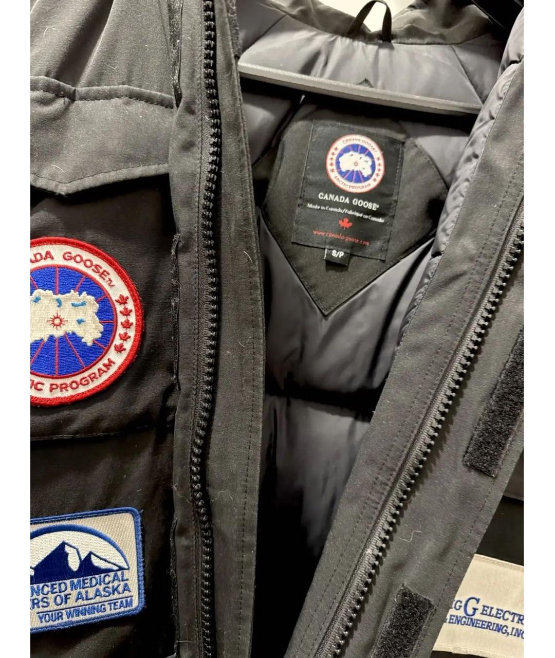 CANADA GOOSE Черная полиэстеровая парка, фото 6