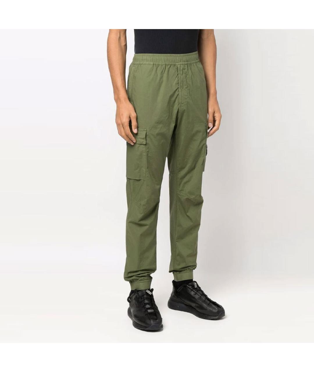 STONE ISLAND Зеленые повседневные брюки, фото 4