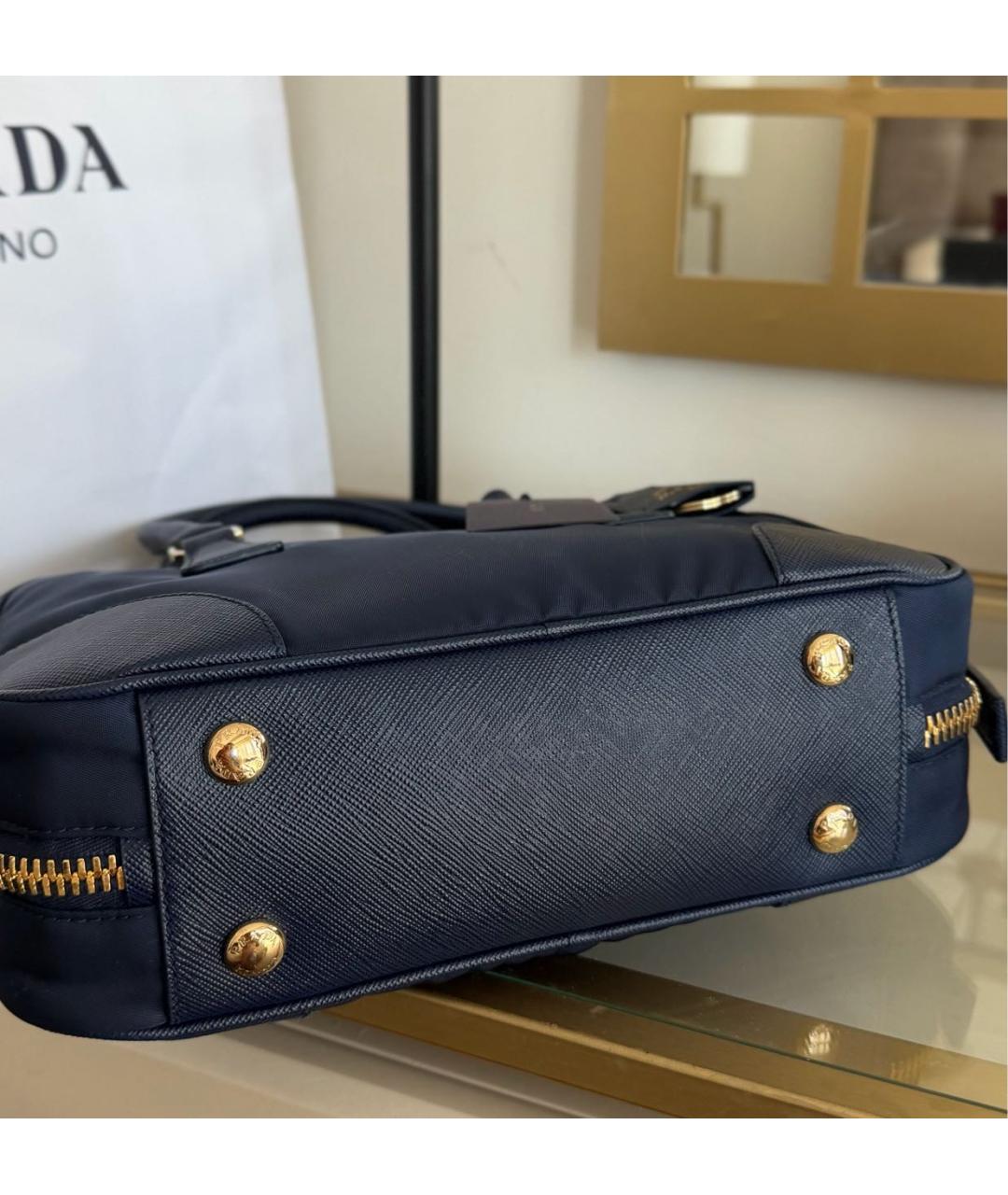 PRADA Темно-синяя сумка через плечо, фото 8