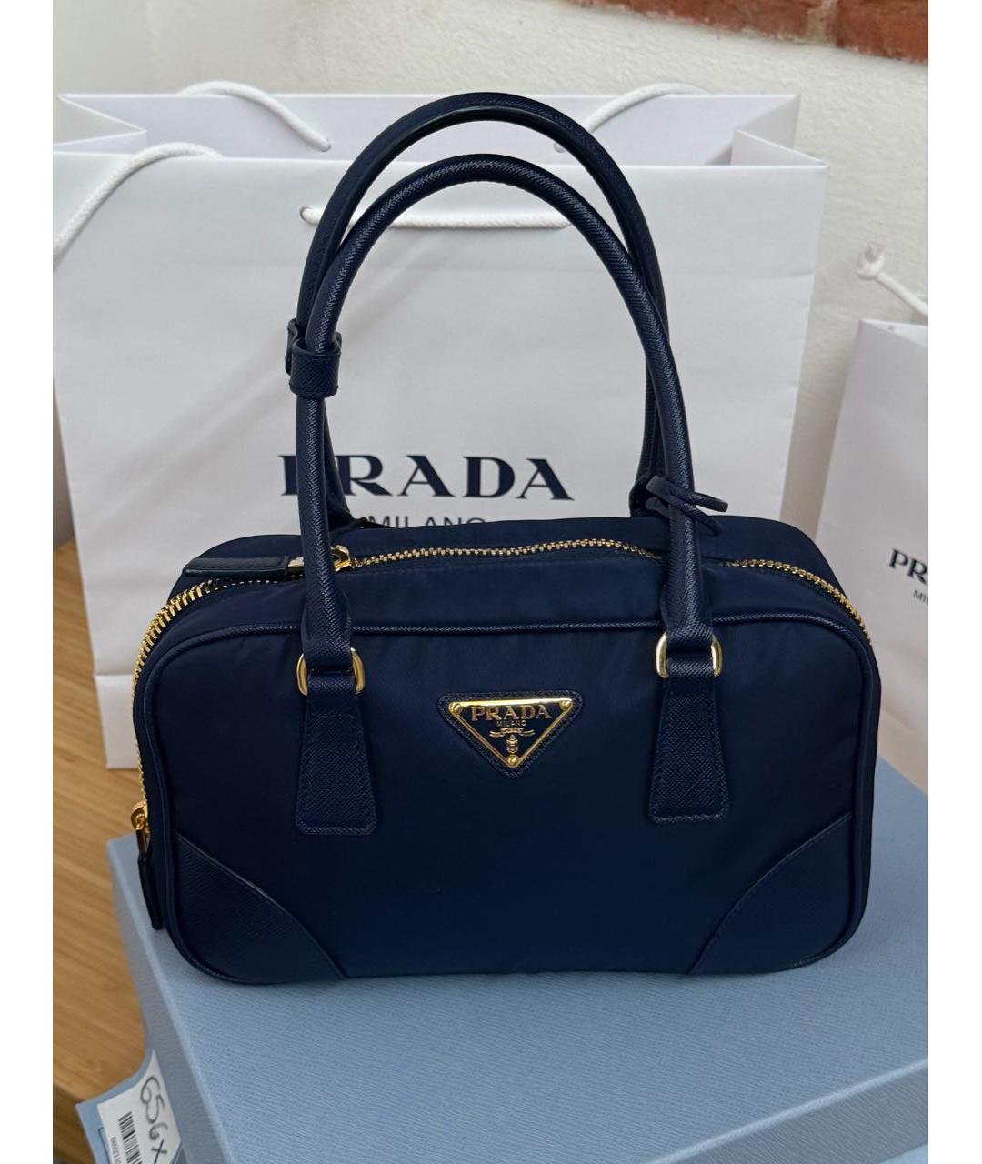 PRADA Темно-синяя сумка через плечо, фото 3