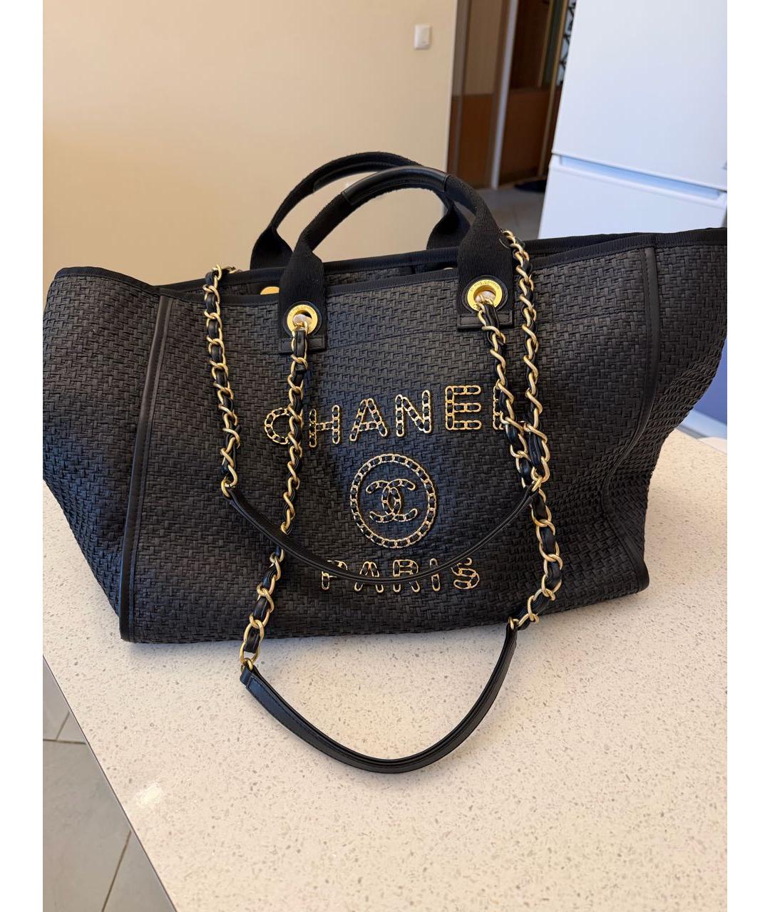 CHANEL Черная сумка тоут, фото 3