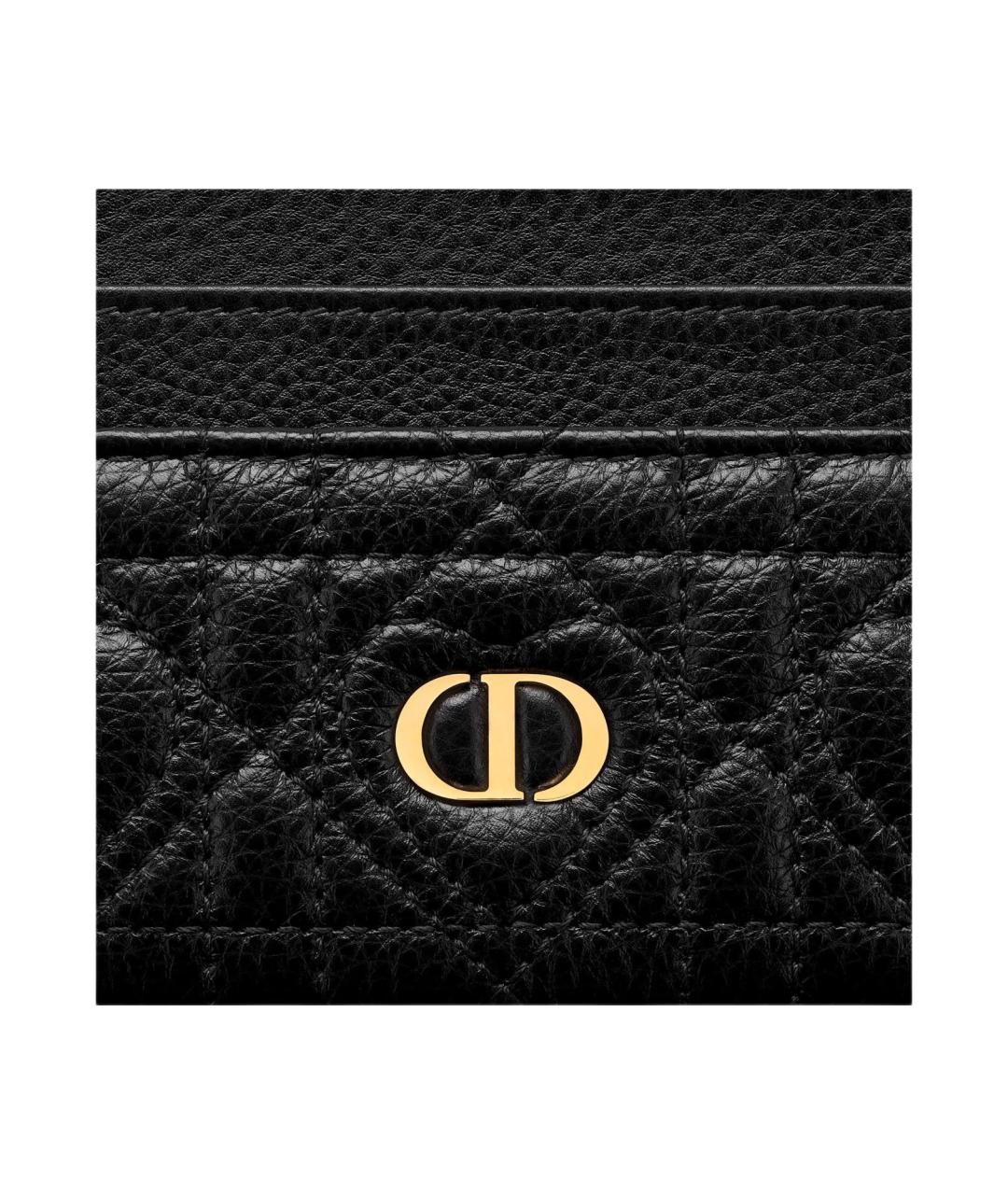 CHRISTIAN DIOR Черный кожаный кардхолдер, фото 3