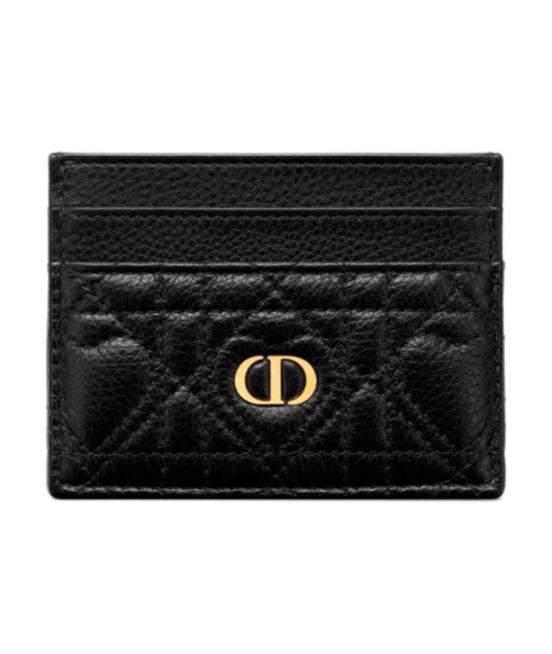 CHRISTIAN DIOR Черный кожаный кардхолдер, фото 1