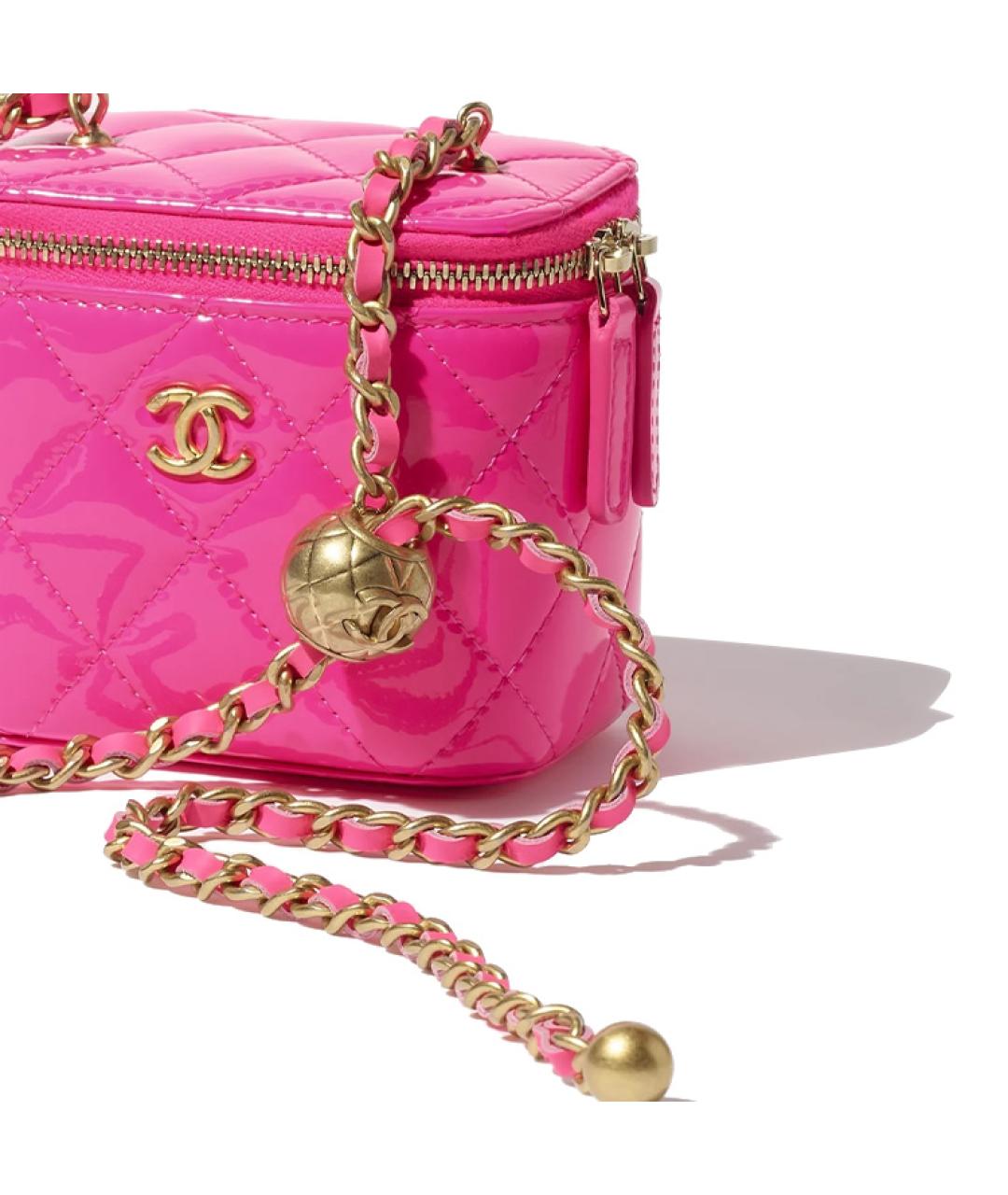 CHANEL Розовая кожаная сумка через плечо, фото 4
