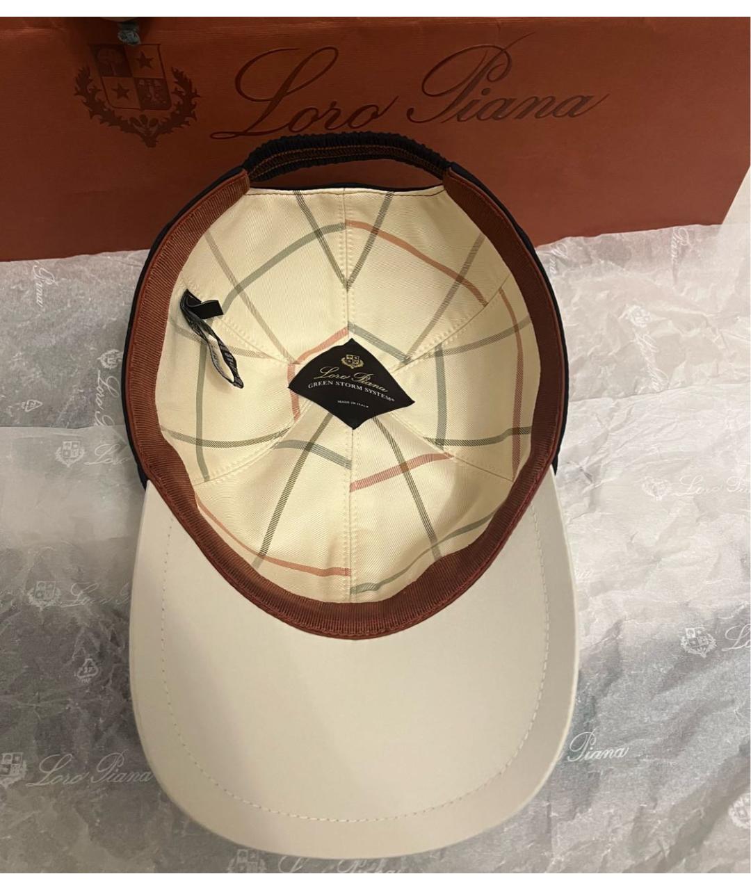 LORO PIANA Темно-синяя кепка/бейсболка, фото 5