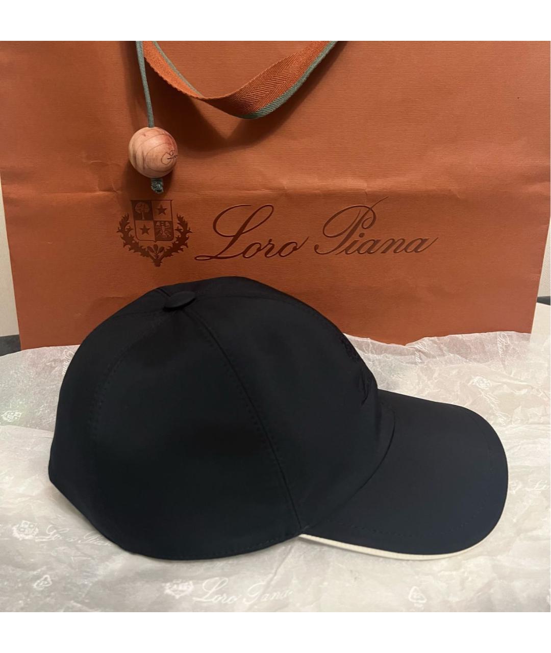 LORO PIANA Темно-синяя кепка/бейсболка, фото 2
