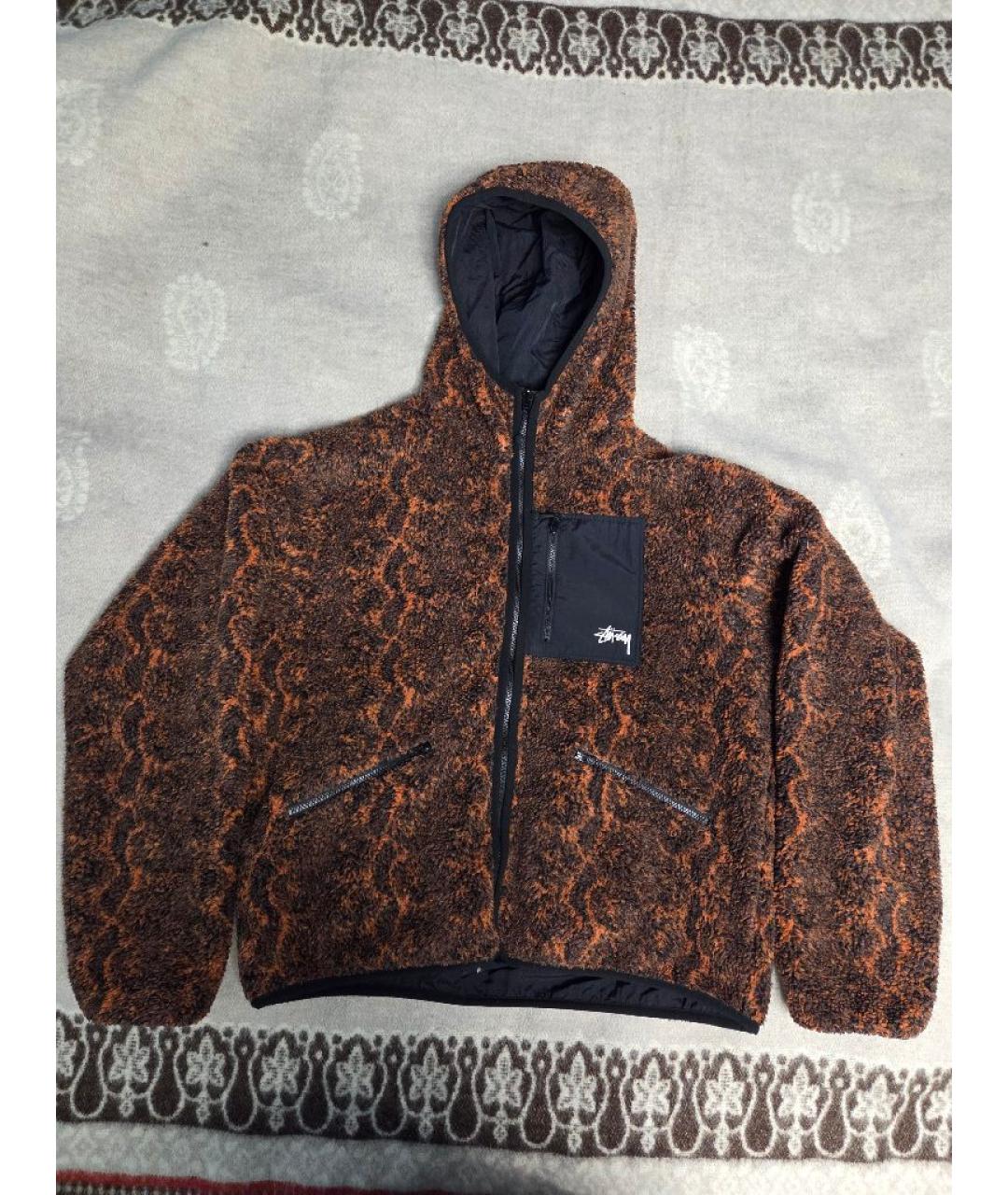 STUSSY Оранжевая полиэстеровая куртка, фото 10