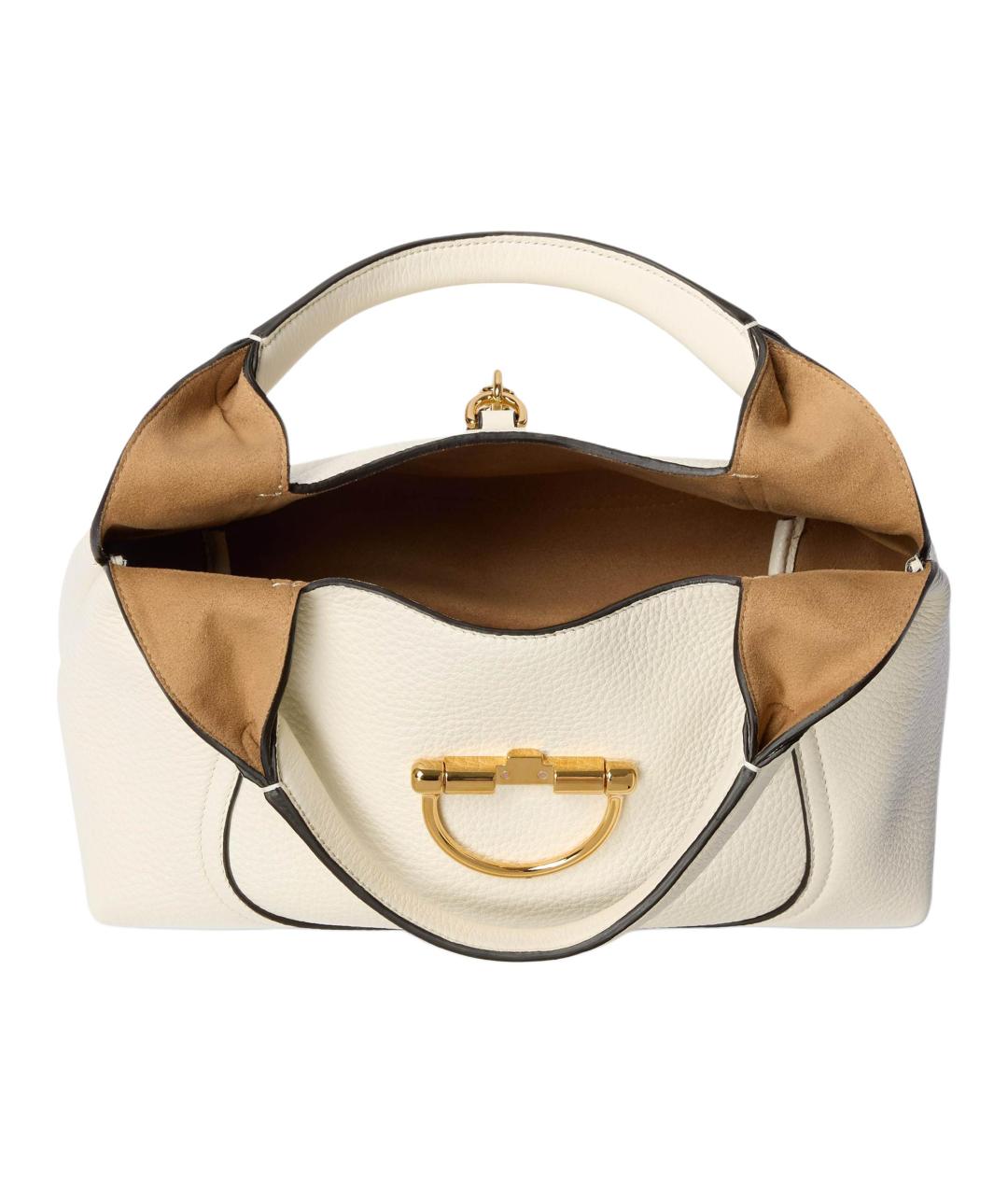 GUCCI Белая кожаная сумка с короткими ручками, фото 5
