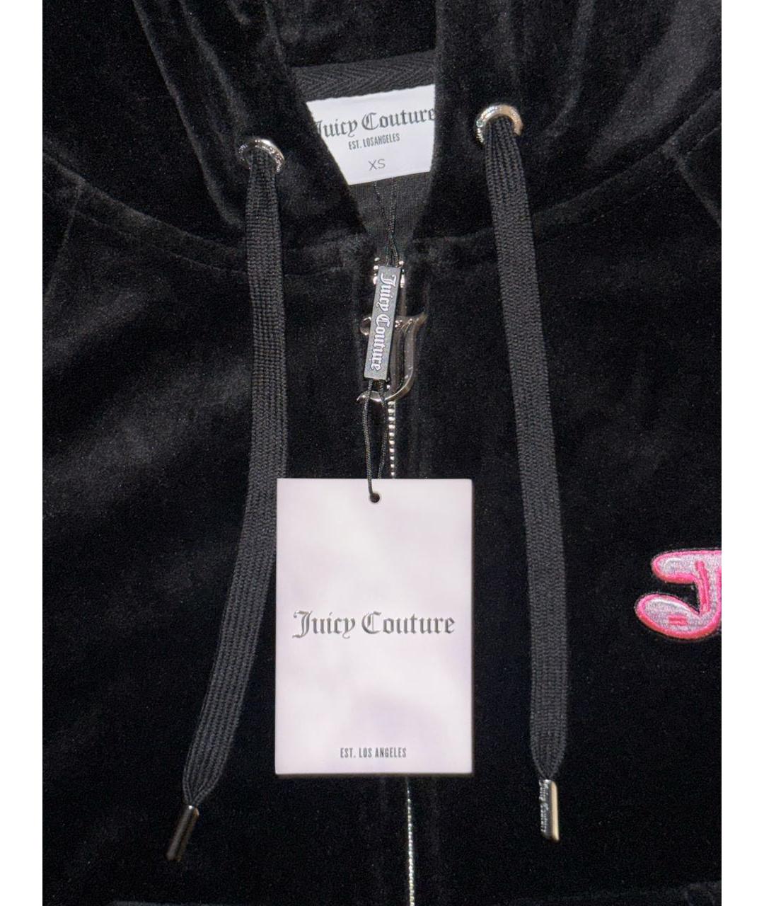 JUICY COUTURE Черный велюровый костюм с брюками, фото 6
