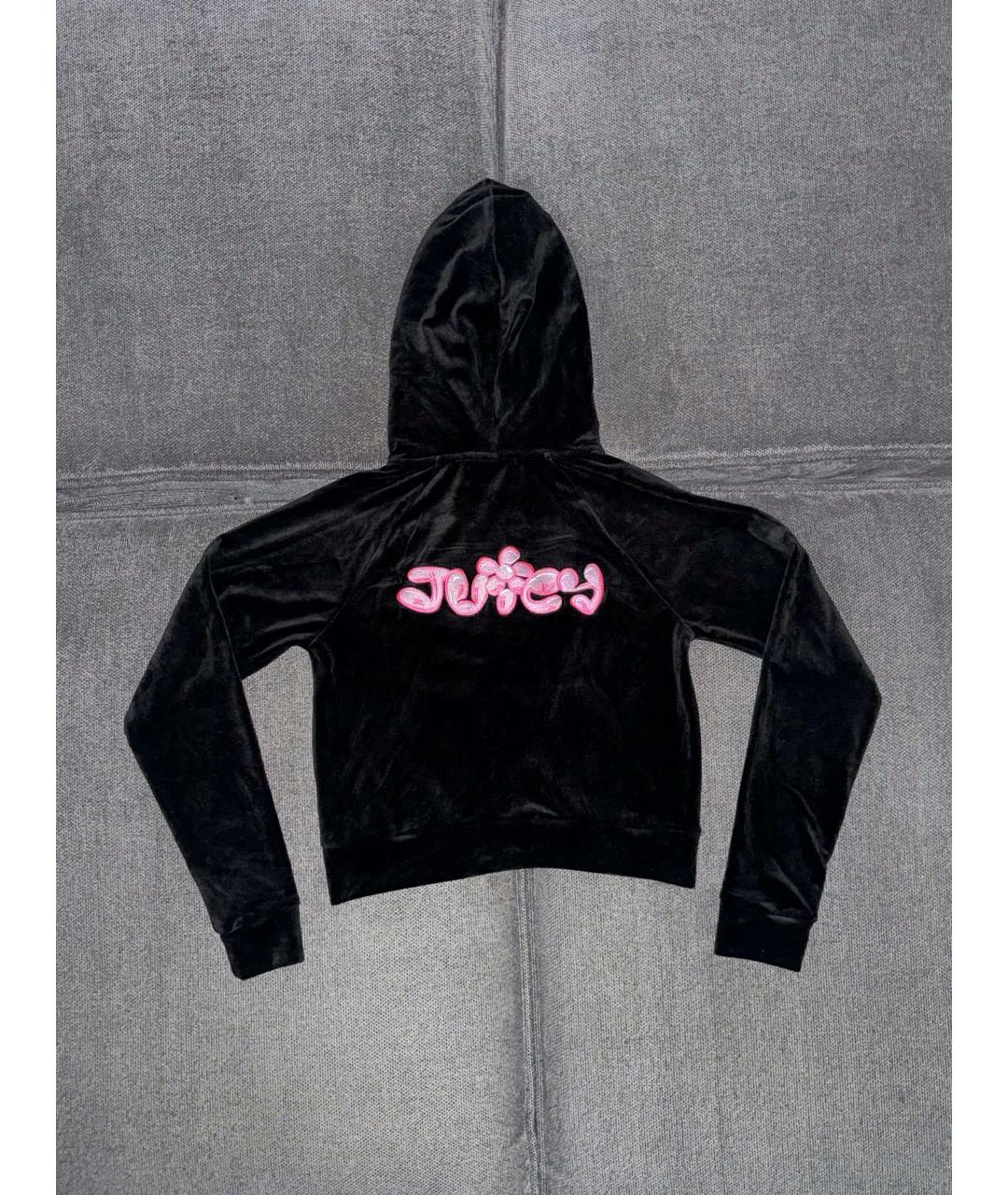 JUICY COUTURE Черный велюровый костюм с брюками, фото 4