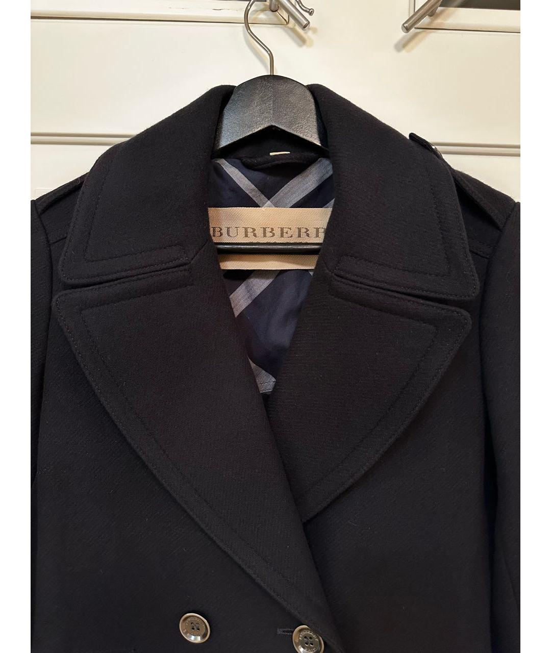 BURBERRY Черное вискозное пальто, фото 3