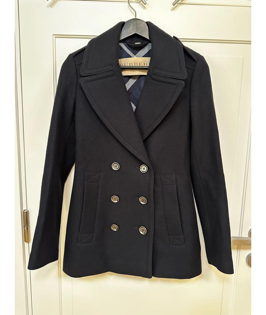 BURBERRY Черное вискозное пальто, фото 2