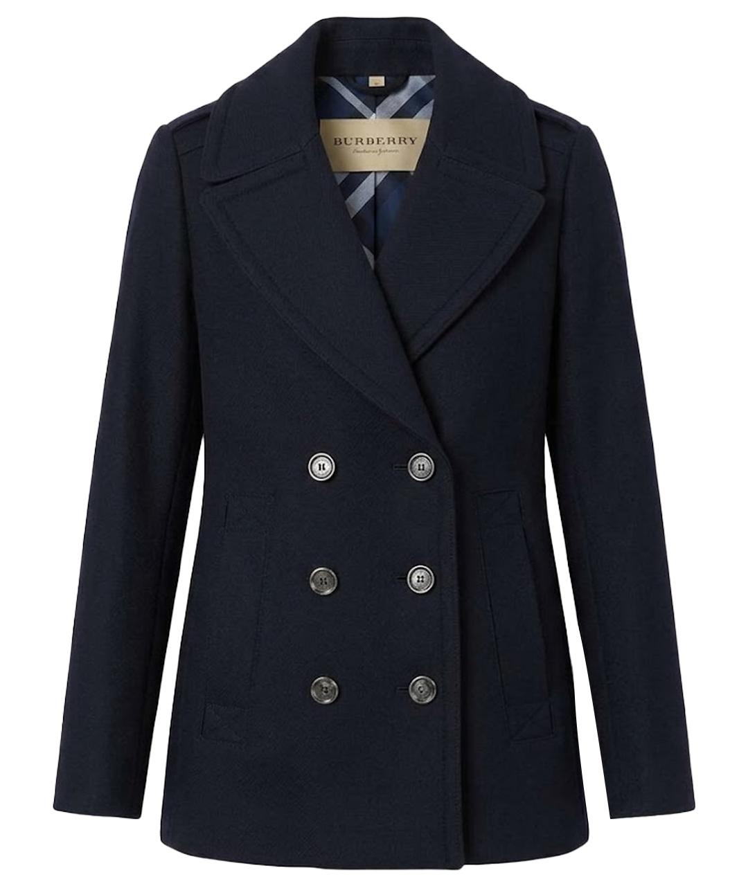BURBERRY Черное вискозное пальто, фото 1