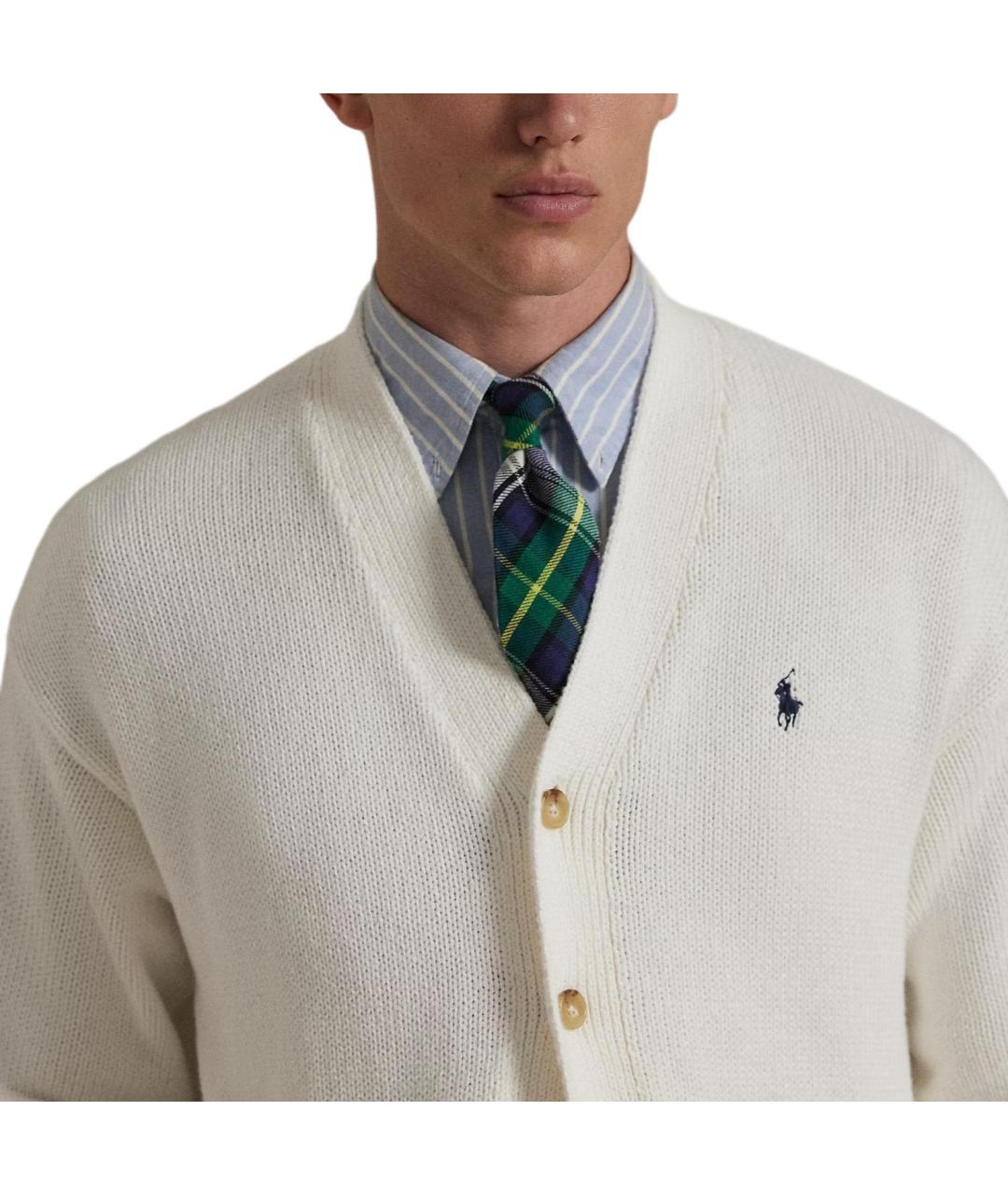 POLO RALPH LAUREN Белый кардиган, фото 5