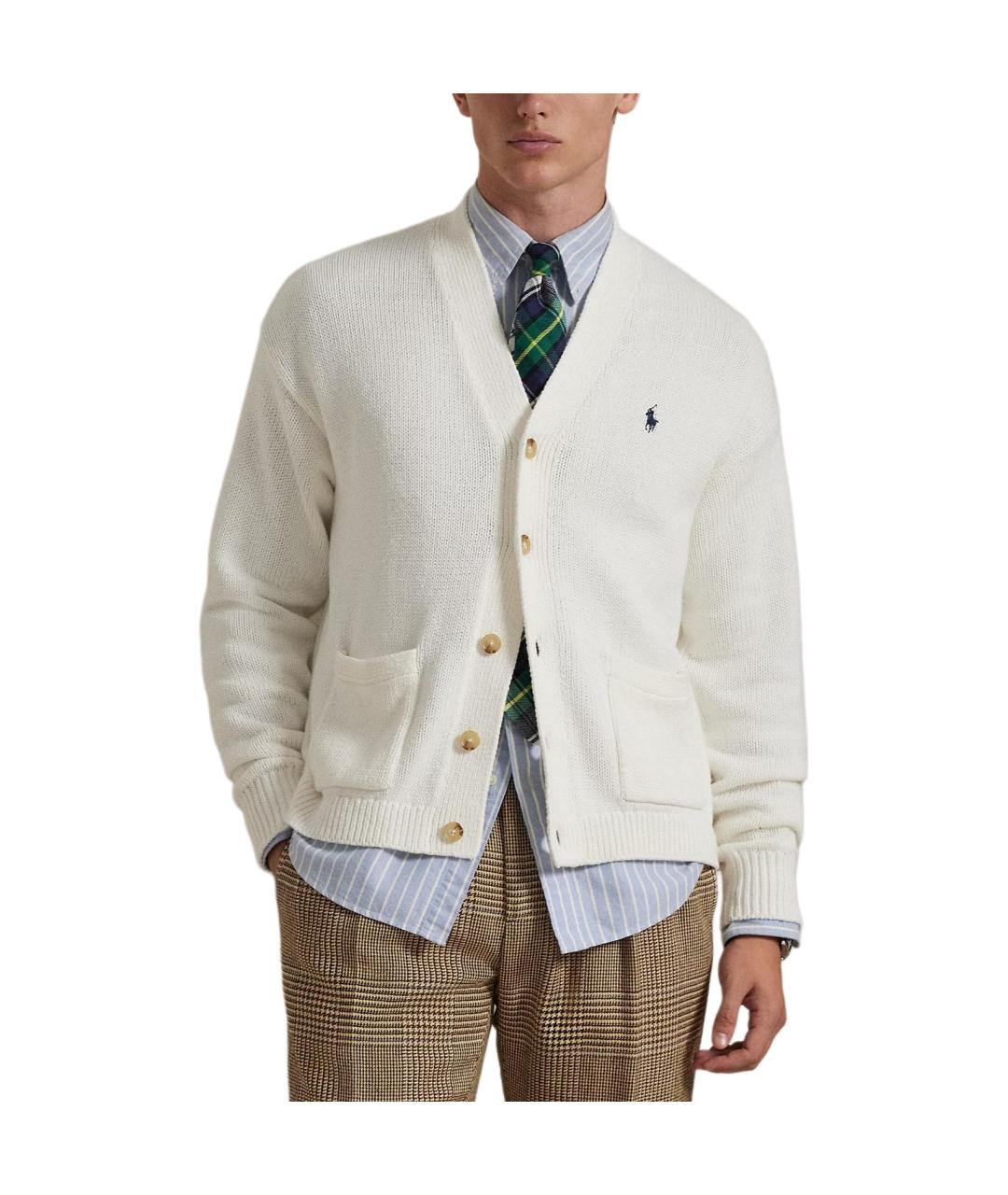 POLO RALPH LAUREN Белый кардиган, фото 2
