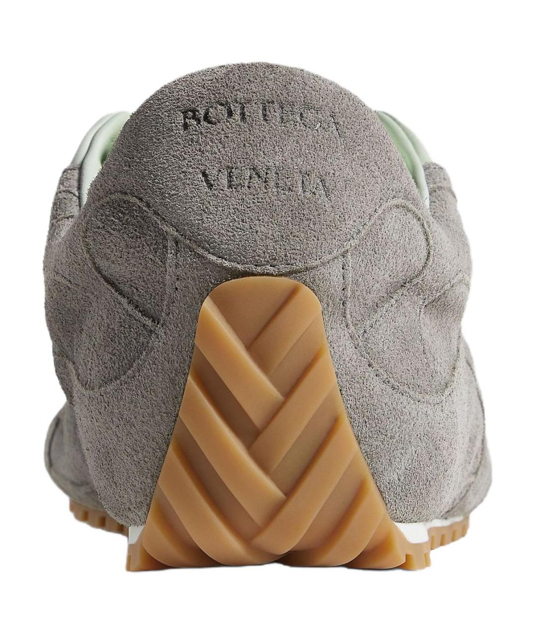 BOTTEGA VENETA Серые замшевые кроссовки, фото 5
