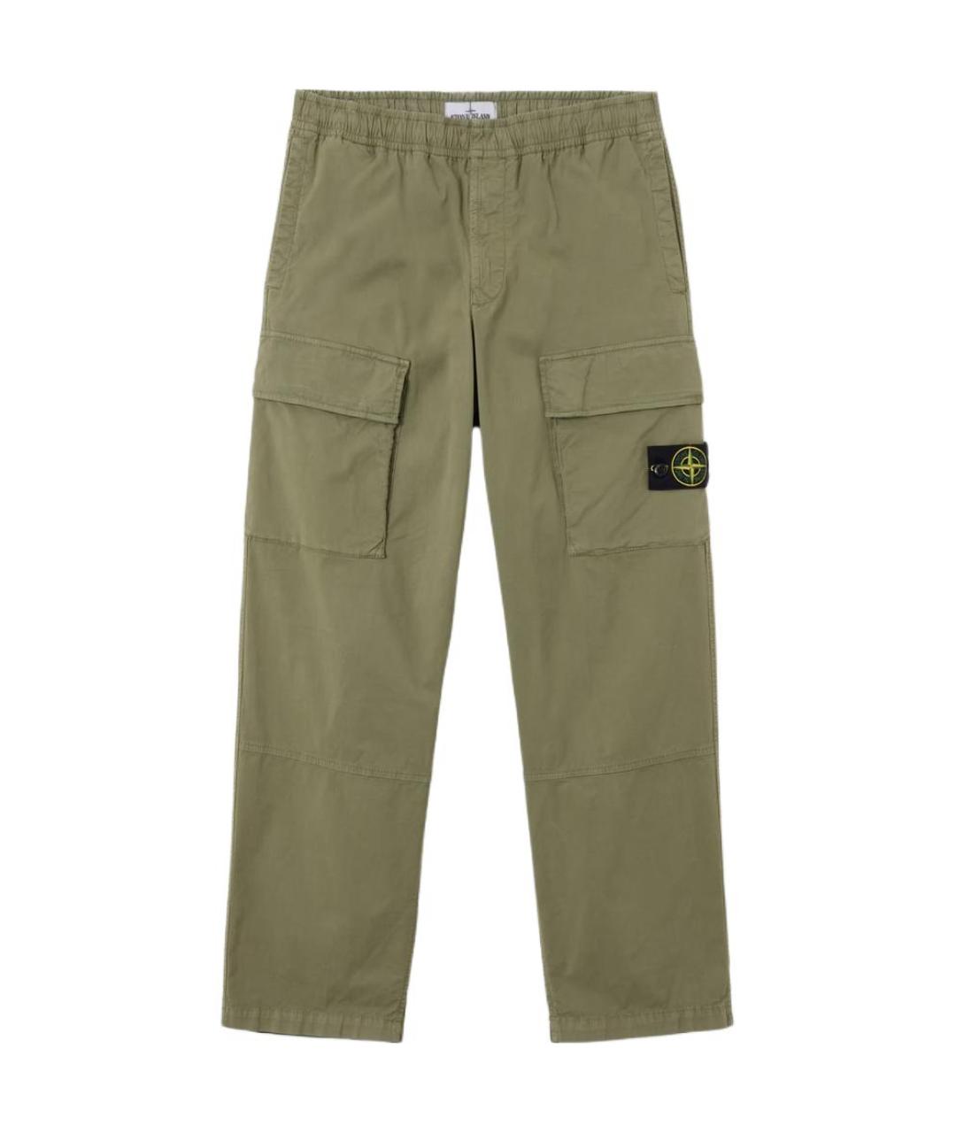 STONE ISLAND Зеленые брюки чинос, фото 1