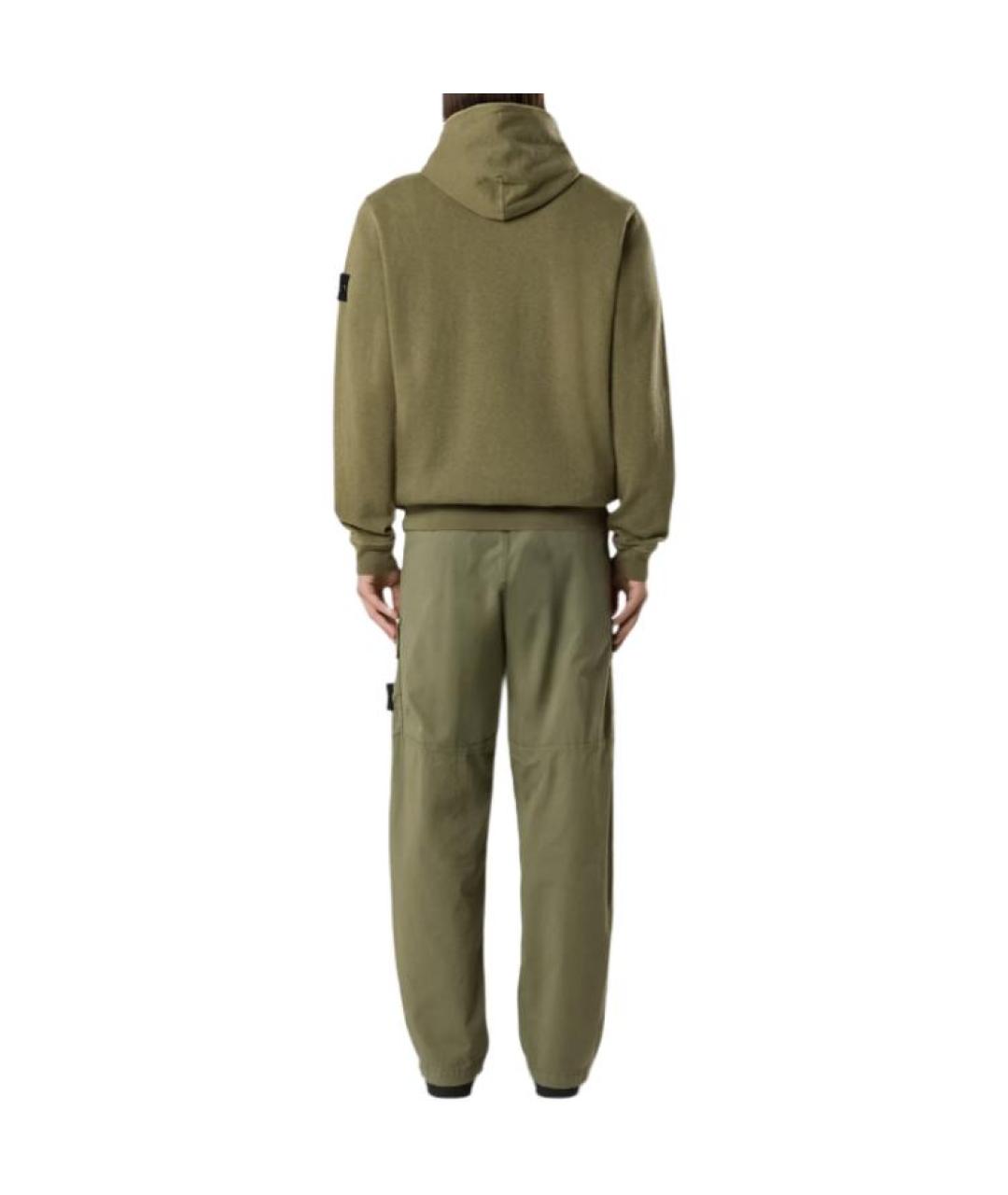 STONE ISLAND Зеленые брюки чинос, фото 4