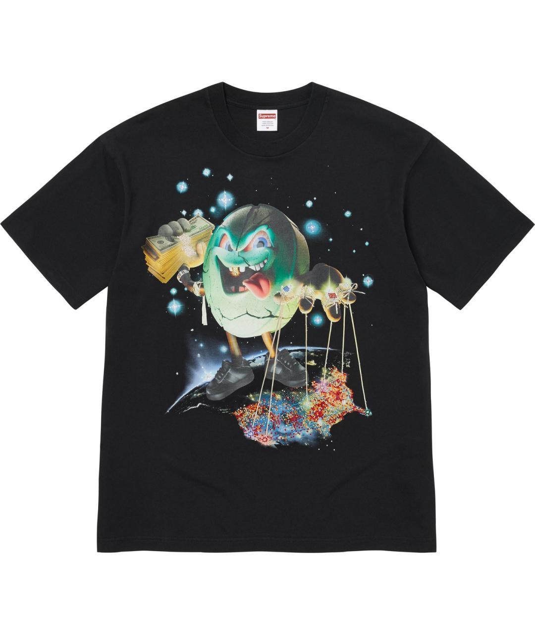 SUPREME Черная футболка, фото 1