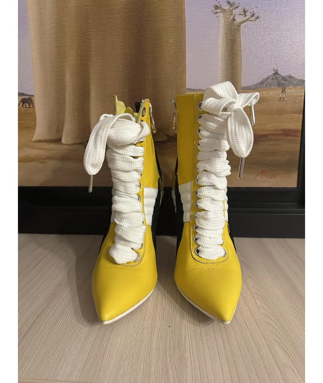 FENTY X PUMA Желтые кожаные ботильоны, фото 3