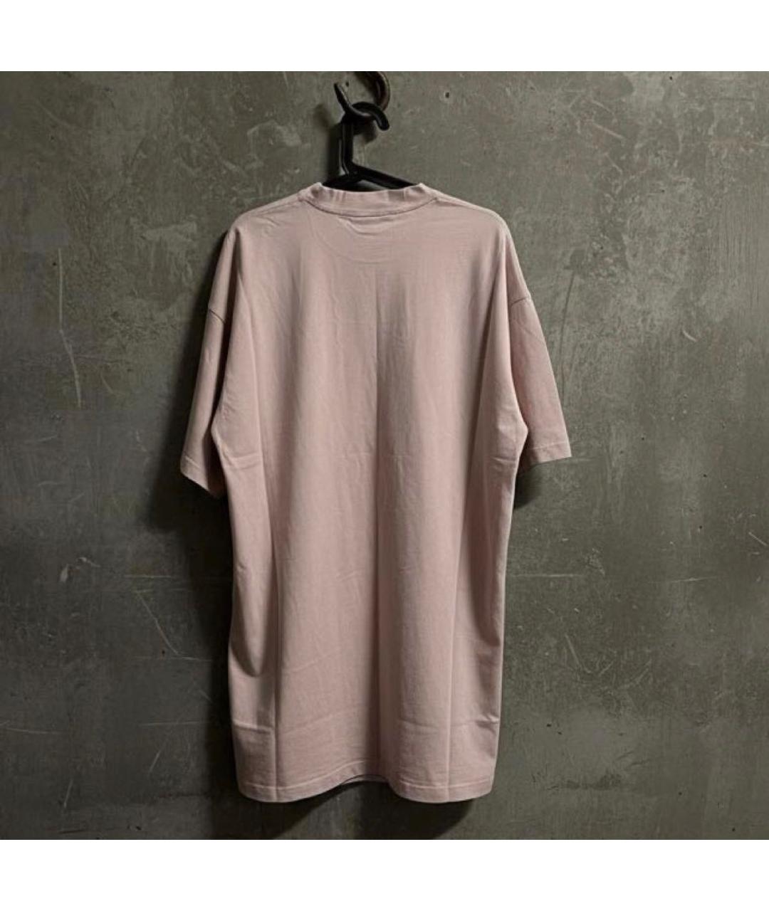 BALENCIAGA Розовая хлопковая футболка, фото 2