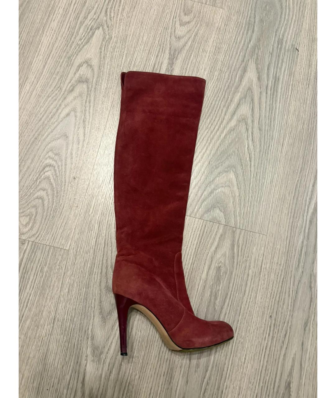 GIANVITO ROSSI Розовые замшевые сапоги, фото 6