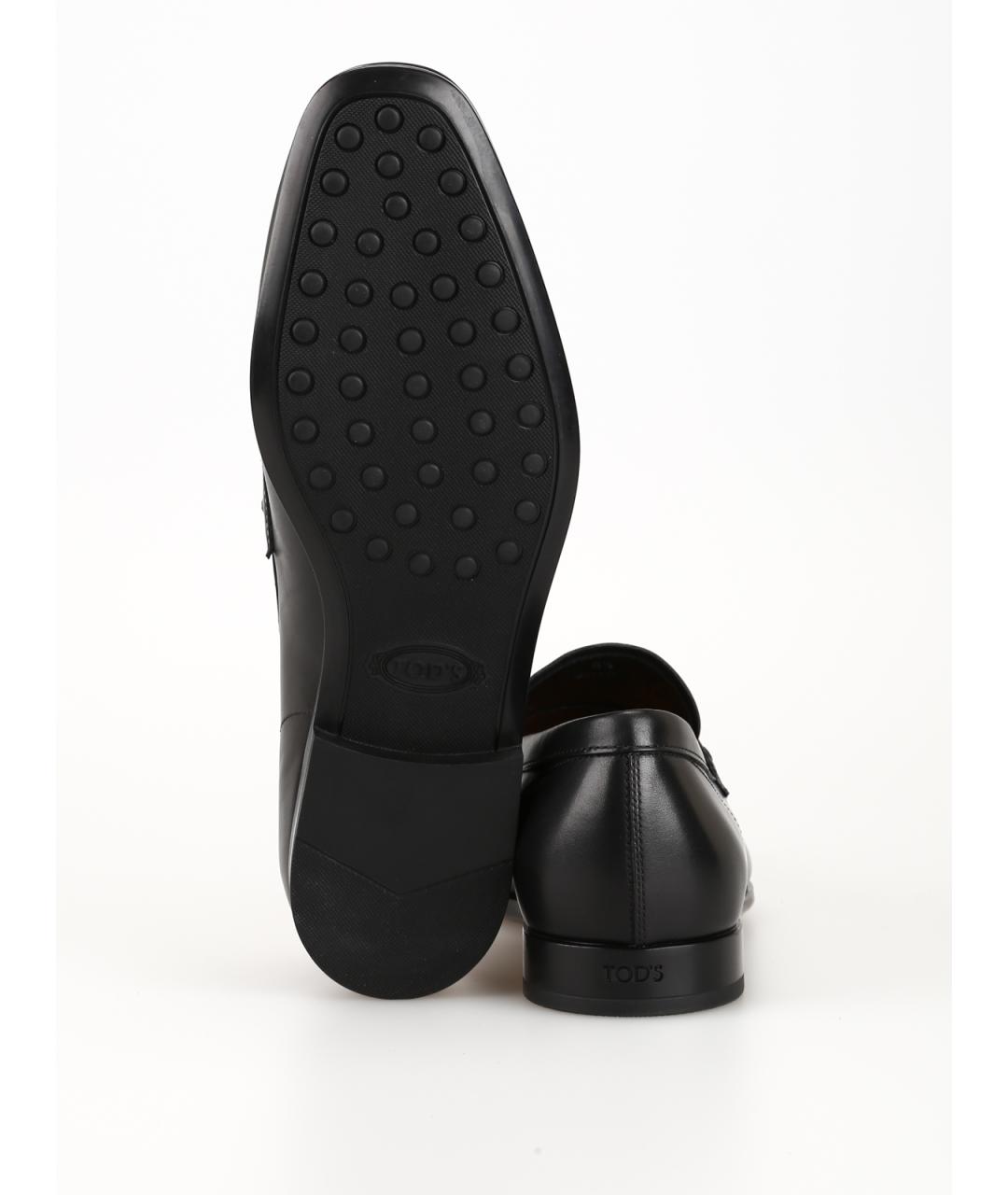 TOD'S Черные кожаные лоферы, фото 5