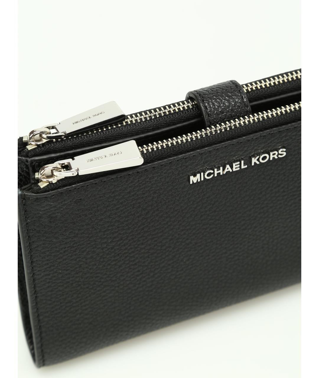 MICHAEL KORS Черный кожаный кошелек, фото 4