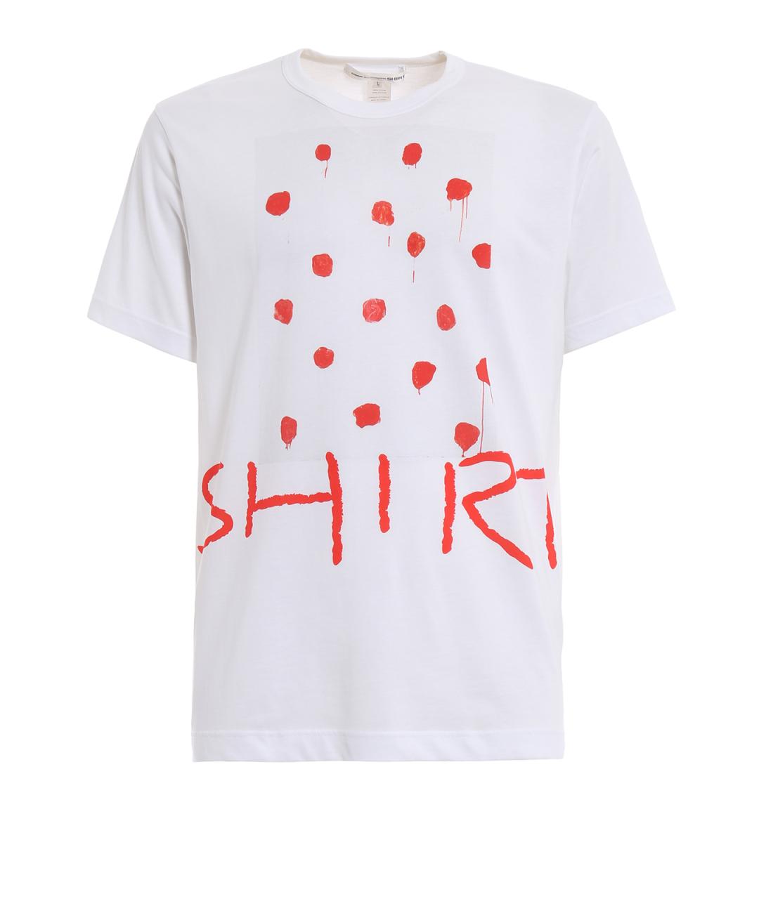 COMME DES GARÇONS SHIRT Белая хлопковая футболка, фото 1