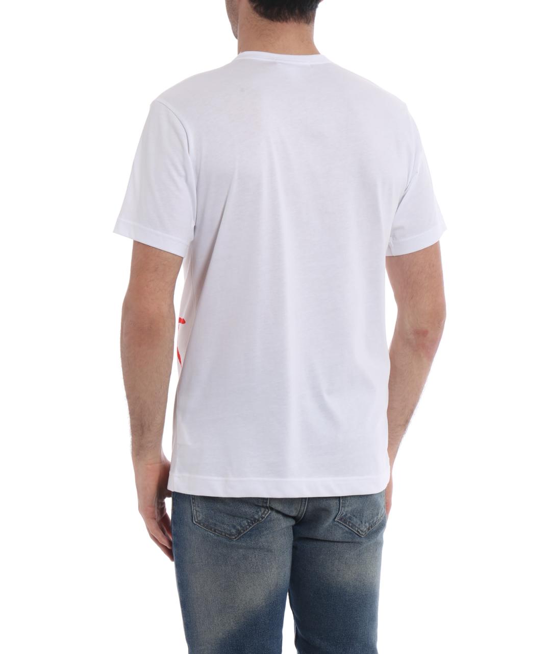 COMME DES GARÇONS SHIRT Белая хлопковая футболка, фото 4