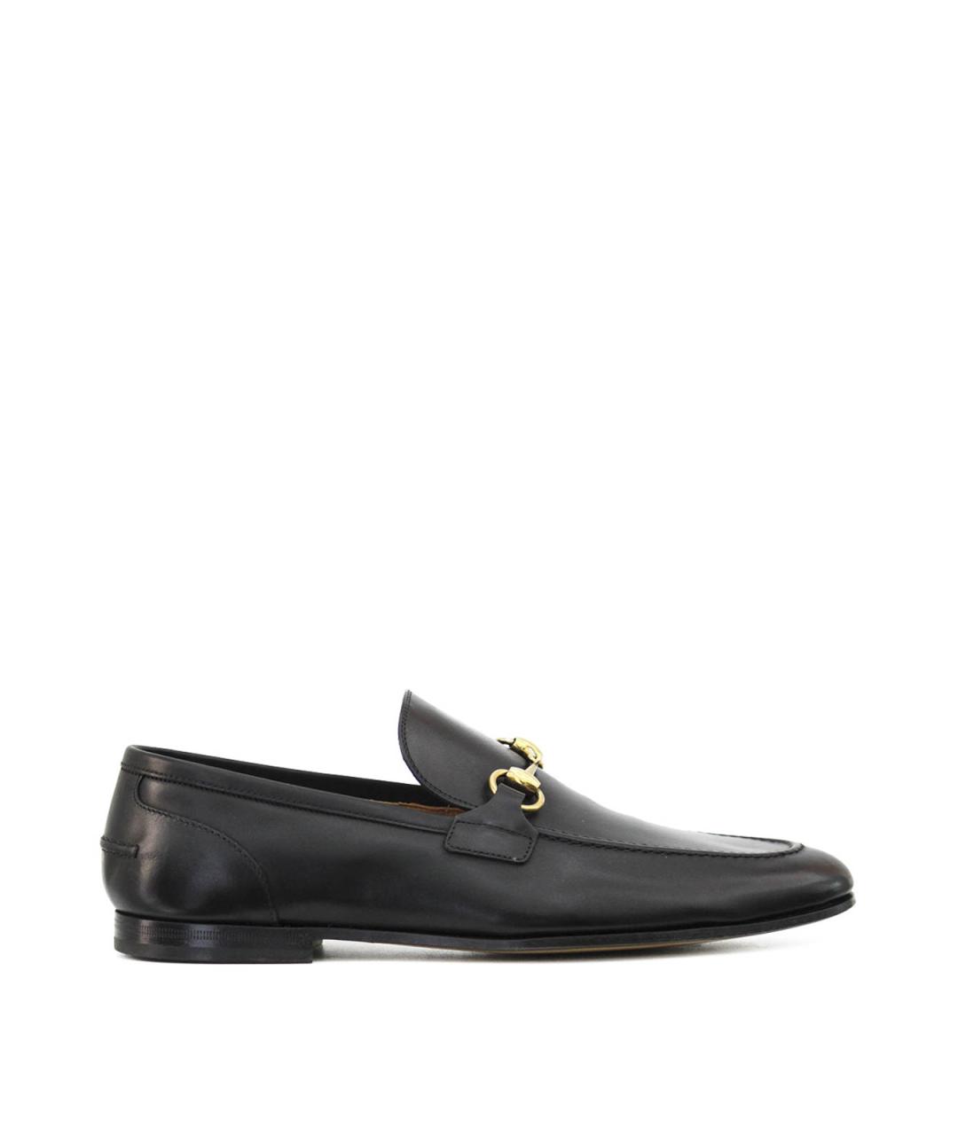 GUCCI Черные кожаные лоферы, фото 1