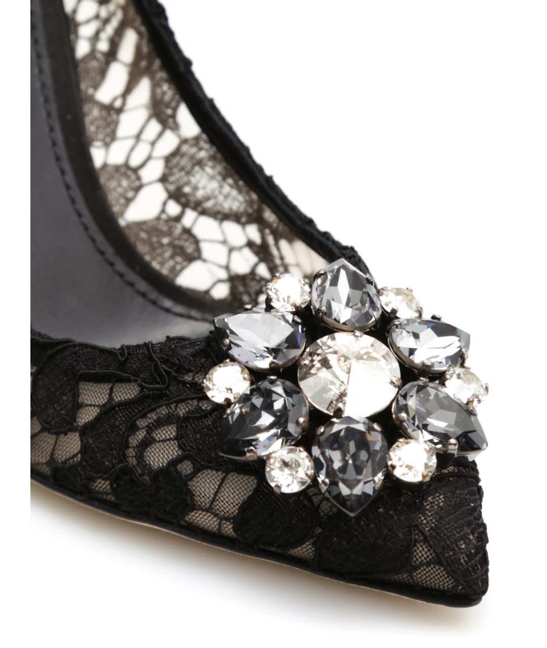 DOLCE&GABBANA Черные текстильные туфли, фото 3