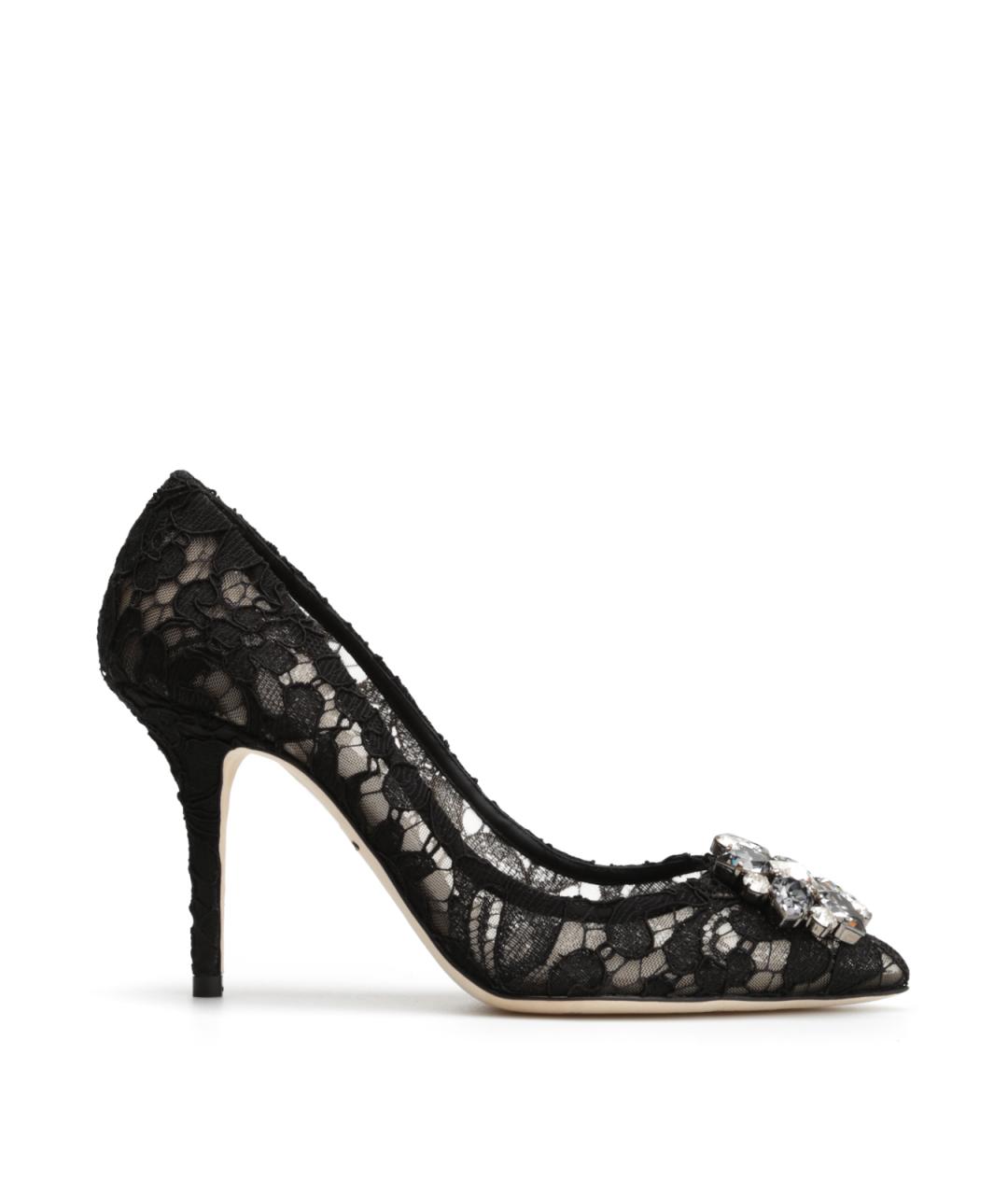 DOLCE&GABBANA Черные текстильные туфли, фото 1