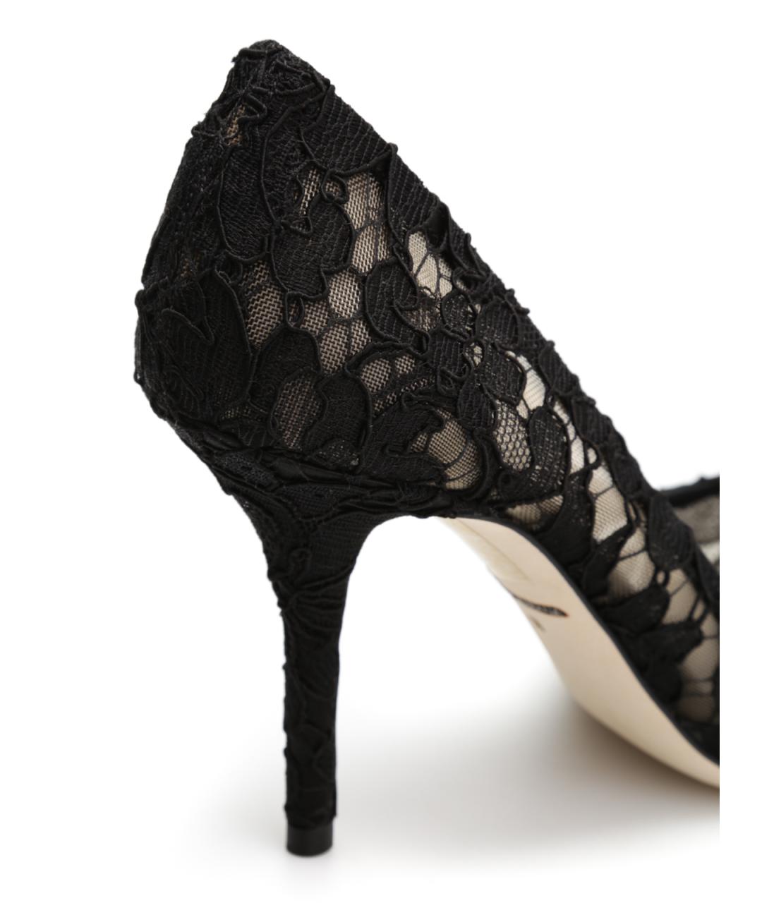 DOLCE&GABBANA Черные текстильные туфли, фото 4
