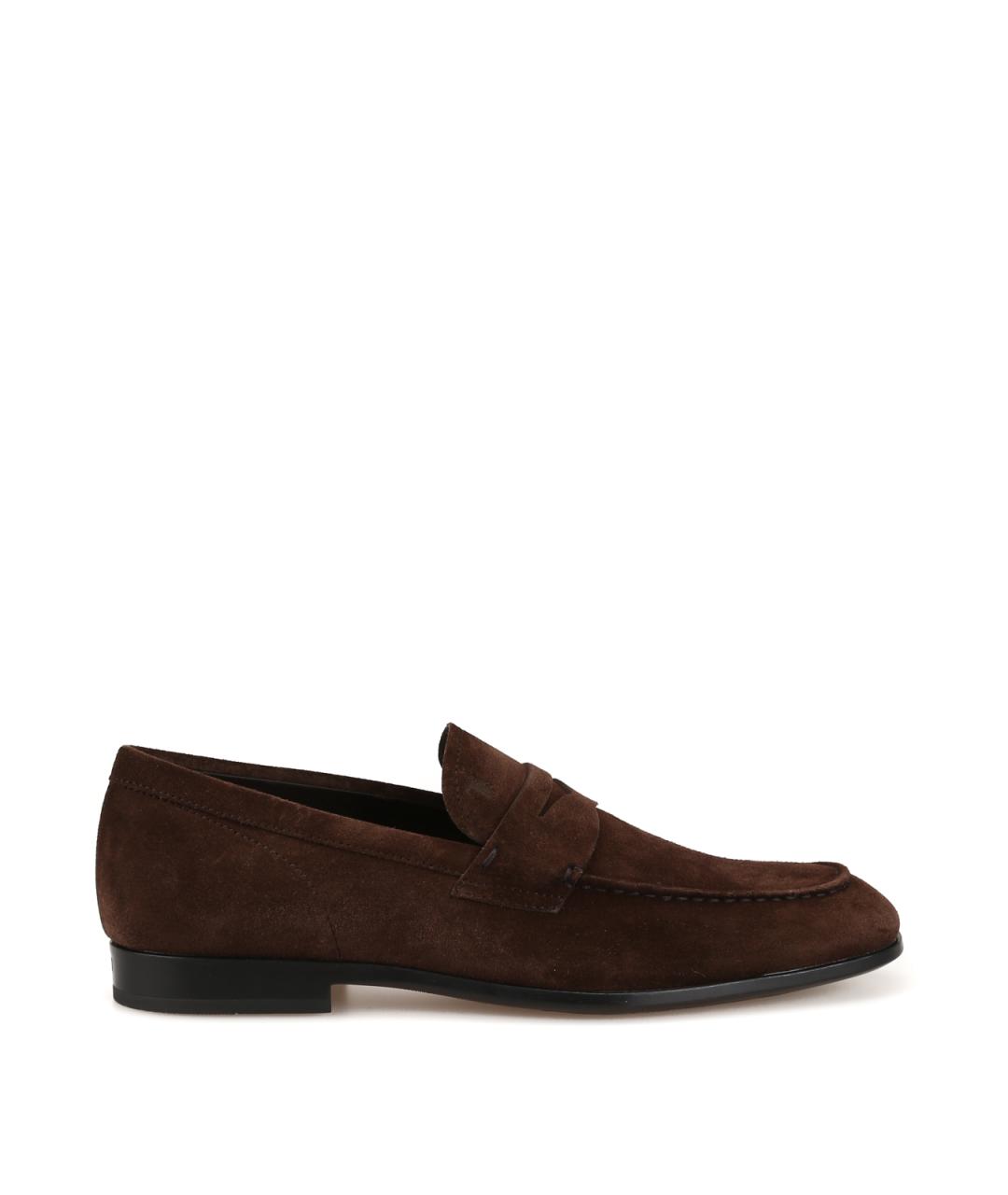 TOD'S Коричневые замшевые лоферы, фото 1