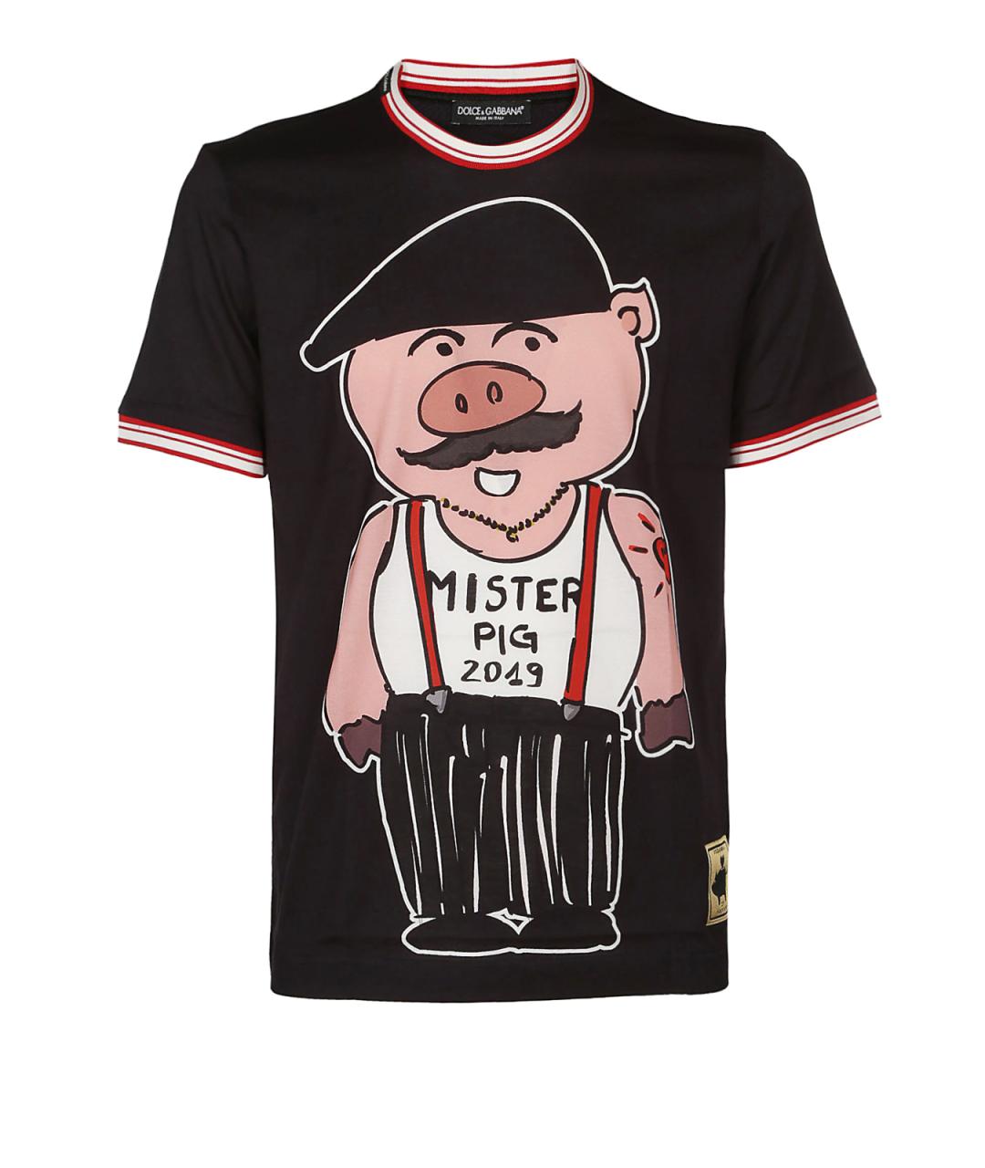 DOLCE&GABBANA Черная хлопковая футболка, фото 1