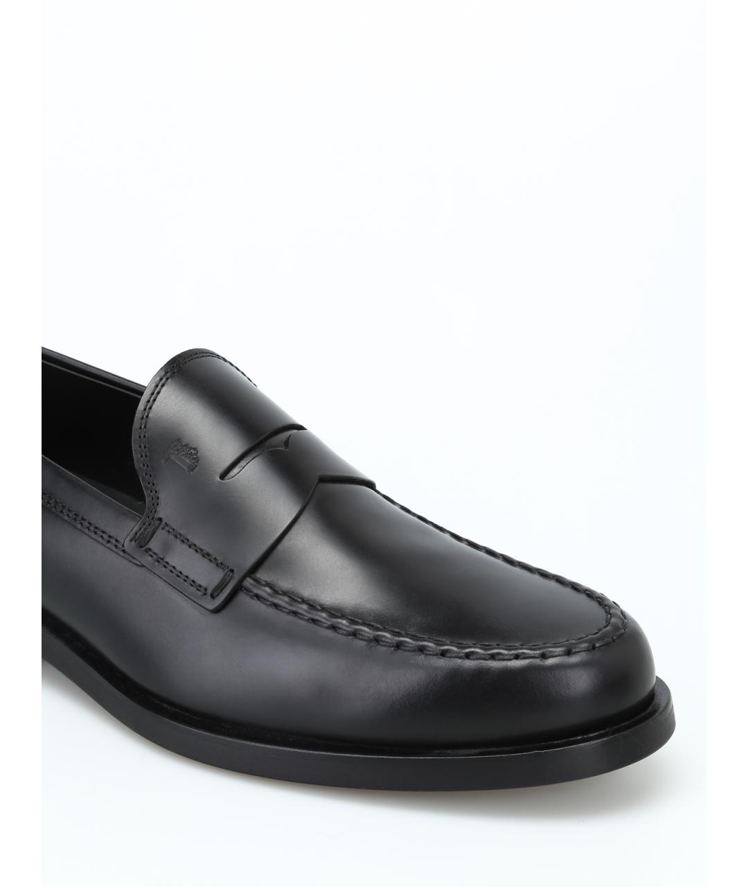 TOD'S Черные кожаные лоферы, фото 3